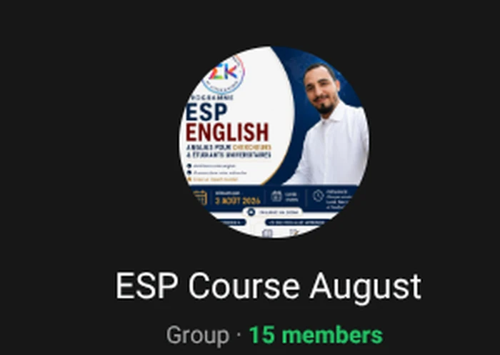 ESP Course August closed WhatsApp group